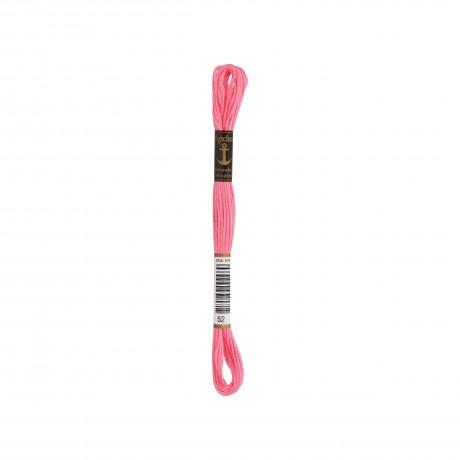 Meada de linha de bordar Anchor Stranded Cotton, filosele cor 52 rosa Meada de linha de bordar Anchor Stranded Cotton, filosele cor 52 rosa